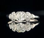 Platinum Vintage Filigree Engagement Ring 0.52Ct. Natural Old Mine Cut Diamond