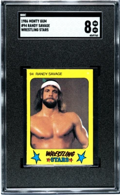 1986 Monty Gum Macho Man Randy Savage #94 SGC 8 NM-MT WWF WWE - Image 1 of 2