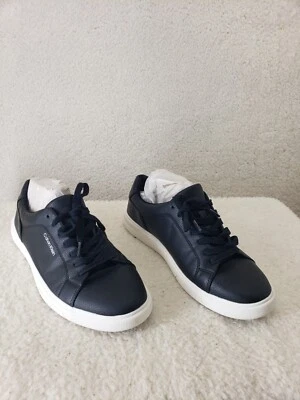 Calvin Klein Men Sneakers 9 1/2 Black Fabric Lace Up Low Top Casual Comfort Shoe - Image 1 of 4