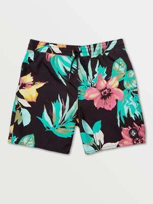 Bañador Pantalones Cortos Volcom Niños Pequeños 4T Tabla Mod Mármol Floral Negro Foto 1 de 2