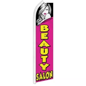 10 x "BEAUTY SALON" Werbung Super Flagge Swooper Banner Geschäftsschild Hair Spa - Bild 1 von 10