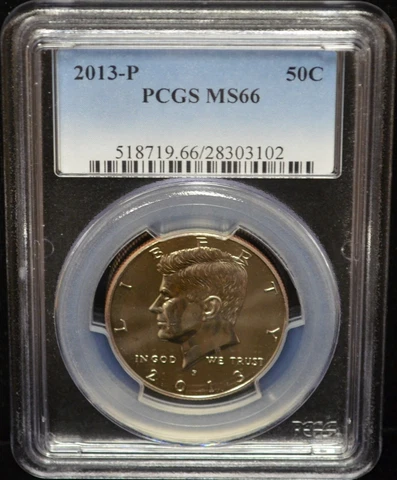2013-P Kennedy Half Dollar PCGS Cert MS 66 #J494 Cover