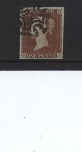 1841 PENNY RED BROWN FROM BLACK PLATE 5 (GF) WITH MALTESE CROSS. SG 7 - Picture 1 of 1