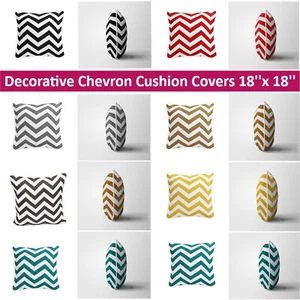 Sofá para el hogar 100 % algodón Chevron estilo zigzag decoración exterior 18x18''. - Imagen 1 de 19