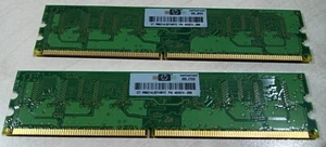 Kit HP MEMORIA SAMSUNG RAM DDR2 800 Mhz 2 x 1GB PC2-6400 U M378T2863EHS-CF7 0913 - Foto 1 di 8