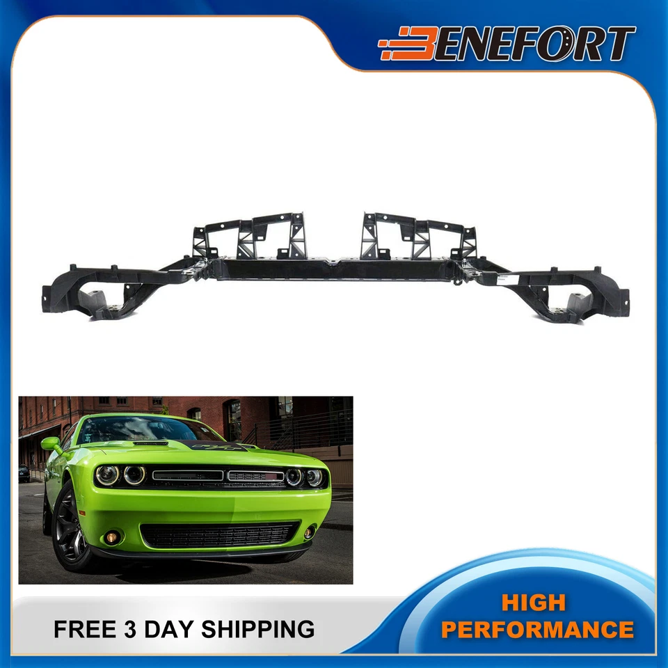 Barra de amarre de soporte de radiador superior para Dodge Challenger 2015-2022 #68174972AF negra Foto 1 de 4