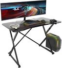 Gaming Desk, 43 Inch PC Computer Stylish Ergonomic Home Office Fancy Desk Table 