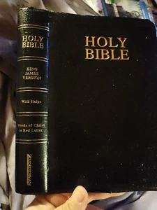 ⭐Holy Bible KJV King With Helps Christ Red Letter Small Print 2002 Zondervan⭐ - Picture 1 of 3