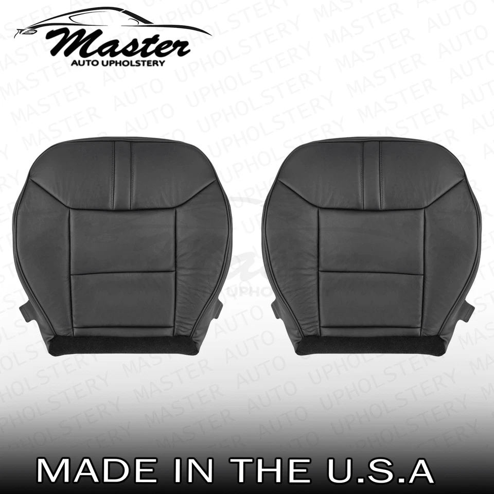 Fundas de asiento de cuero negras inferiores para conductor y pasajero Hummer H2 2008 2009 Foto 1 de 4