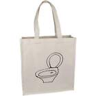 'Open Toilet' Premium Canvas Tote Bag (ZX00014404)