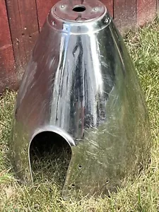 HARTZELL BEECHCRAFT PROPELLER SPINNER 2 BLADE NOSE CONE CHROME MAN CAVE AVIATION - Picture 1 of 24