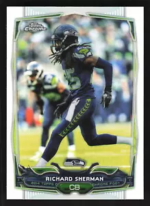 2014 Topps Chrome #97 Richard Sherman Refractor Seattle Seahawks - Picture 1 of 2