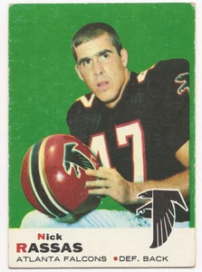 1969 Topps #71 Nick Rassas Atlanta Falcons - Rookie Card - Bild 1 von 2