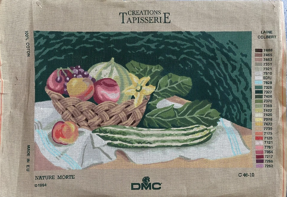 @@***SUPERBE CANEVAS NEUF DE DMC 60X45 AVEC REF- NATURE MORTE***@@ - Photo 1/1