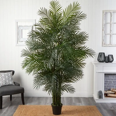 7.5' Artificial Areca Tropical Palm Tree UV (Indoor/Outdoor). Retail $645 - Image 1 of 4