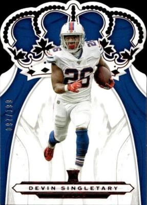 2019 Panini Chronicles #CR-23 Devin Singletary Crown Royale Red Rookie #/199 RC - Image 1 of 2