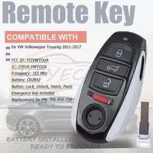 Prox keyless for VW Volkswagen Touareg 2011-2017 SMART REMOTE KEY FOB IYZVWTOUA - Picture 1 of 9