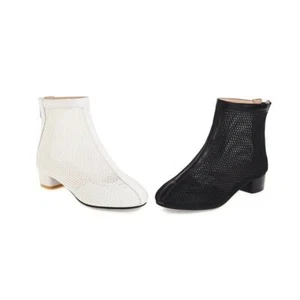 Para mujeres Zapatos planos informales bloque tacón medio Motor Moda Malla Botines 44 45 - Imagen 1 de 26