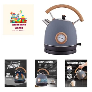 Electric Kettle, 1.7L / 1500W Retro Electric Tea Kettles for Boiling Water, S... - Picture 1 of 8