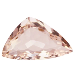 1.90 Ct Beautiful Perfect Trillion 12.2 x 7.4 MM Pink Brazil Natural Morganite - Picture 1 of 5