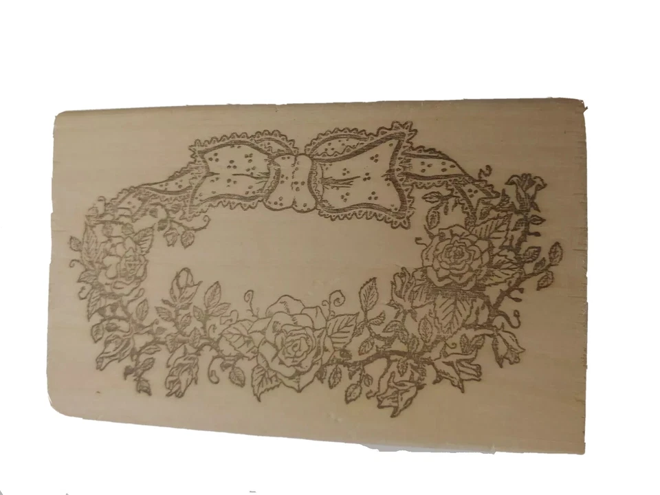 Sello Affair Floral Corona Hojas Ramas Arco Corona Borde Goma Sello Foto 1 de 3