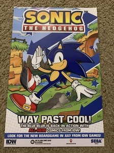 WONDERCON 2018 Sonic the Hedgehog PÓSTER IDW EXCLUSIVO SEGA PÓSTER BRILLANTE ESTAMPADO* - Imagen 1 de 1