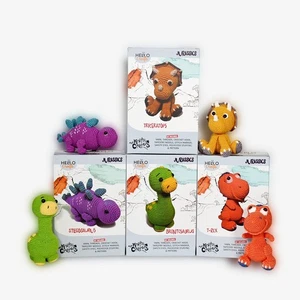 Paquete de kit de ganchillo de dinosaurio jurásico-4 kits de manualidades amigurumi hágalo usted mismo PVP £75 - Imagen 1 de 1