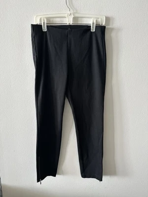 Pantalones para mujer Eileen Fisher Ponte con cremallera al tobillo talla pequeña negros Foto 1 de 4