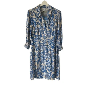 Abito Cabi Athena floreale blu e bianco taglia large nuovo con etichetta - Foto 1 di 12