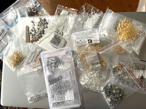 Earring supplies for pierced jewelry making supplies, Large Lot of earring parts - Picture 1 of 2