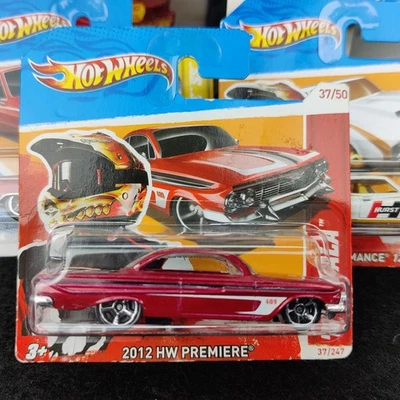 AUTO HOT WHEELS '61 IMPALA ROSSA 2012 HW PREMIERE 37/50 37/247 1:64 NUOVO - Immagine 1 di 4