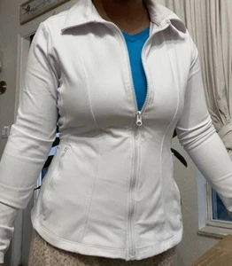 90 Degree by Reflex Activewear weiße Jacke mit Reißverschluss für Tennis/Sport - Bild 1 von 5