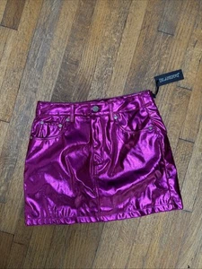BLANKNYC Damen Minirock Vegan Leder Metallic Pink Neu Größe 25 - Bild 1 von 7