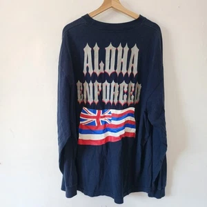 TC Surf Hawaii Aloha camicia manica lunga forzata blu navy XXL - Foto 1 di 4