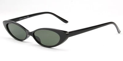 Mujeres Delgadas Ovaladas Gafas de Sol Retro Vintage Años 90 Moda UV400 Marco Estrecho Tonos Foto 1 de 3