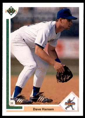 1991 Upper Deck Dave Hansen Los Angeles Dodgers #4 - Image 1 of 2