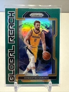 Domantas Sabonis 2021-22 Prizm #10 Global Reach Green Prizm Indiana Pacers - Picture 1 of 2
