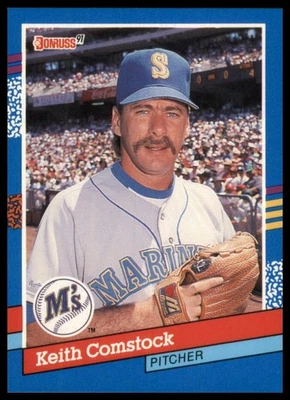 1991 Donruss #246 Keith Comstock Seattle Mariners Baseball - Image 1 of 2