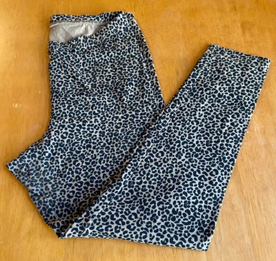 Leggings grandes con capas de algodón con estampado de animales de moda azul marino antiguo para mujer (L-2) Foto 1 de 3