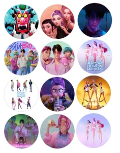 12 pezzi K Pop immagini commestibili tondi, carta wafer, scegli la tua misura PRE TAGLIATO - Foto 1 di 5