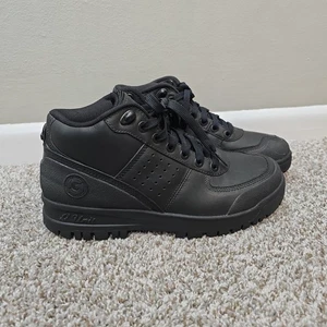 Neu ohne Karton (2008) seltene Reebok G Unit Hiker Mid schwarze Lederschuhe Herrengröße 8,5 - Bild 1 von 12