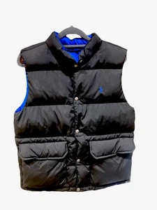 Polo Ralph Lauren Boy's Reversible Outerwear Vest Size: L (14/16) Navy/Black - Picture 1 of 8