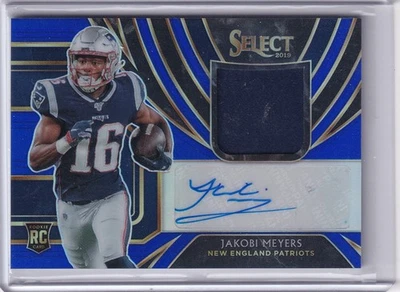 Jakobi Meyers 2019 Panini Select Blue Prizm Rpa Rc Auto (8/75) - Image 1 of 2