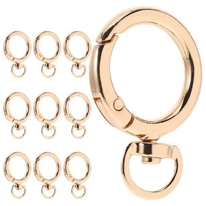 10 Stück Schnappschnalle drehbare Haken abnehmbare Schlüsselringe Clips für Schlüssel - Bild 1 von 12