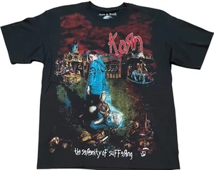 Korn T-Shirt Rock And Death Big Print Embroidered Size XL - Picture 1 of 8