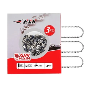 3 Pack 20 Inch Chainsaw Chain .325" Pitch .050" Gauge 78 Drive Links Semi-Chi... - Bild 1 von 8
