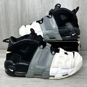 Nike Air More Uptempo Tri-Color Black Cool Grey White Mens 11.5 921948-002 Shoes - Picture 1 of 11