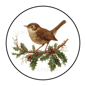 30 Christmas Bird stickers labels tags envelope seals - Picture 1 of 2