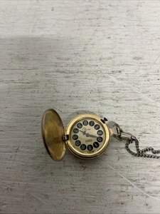 Vtg Kaltron 17 Jewels INCABLOC LADIES GOLD TONE PENDANT WATCH For Parts Swiss - Bild 1 von 6