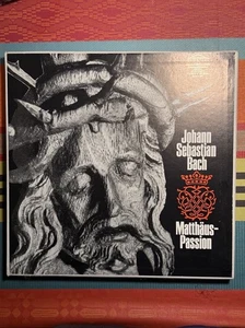 Bach Matthäus-Passion MÜNCHINGER FRITZ WUNDERLICH DECCA 3 LP B/G STEREO BOX NM - Bild 1 von 1